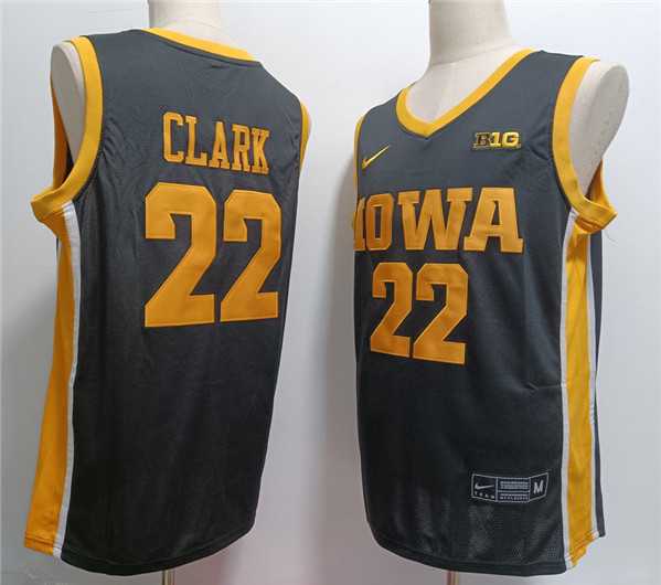 Mens Iowa Hawkeyes #22 Caitlin Clark Black Stitched Jersey